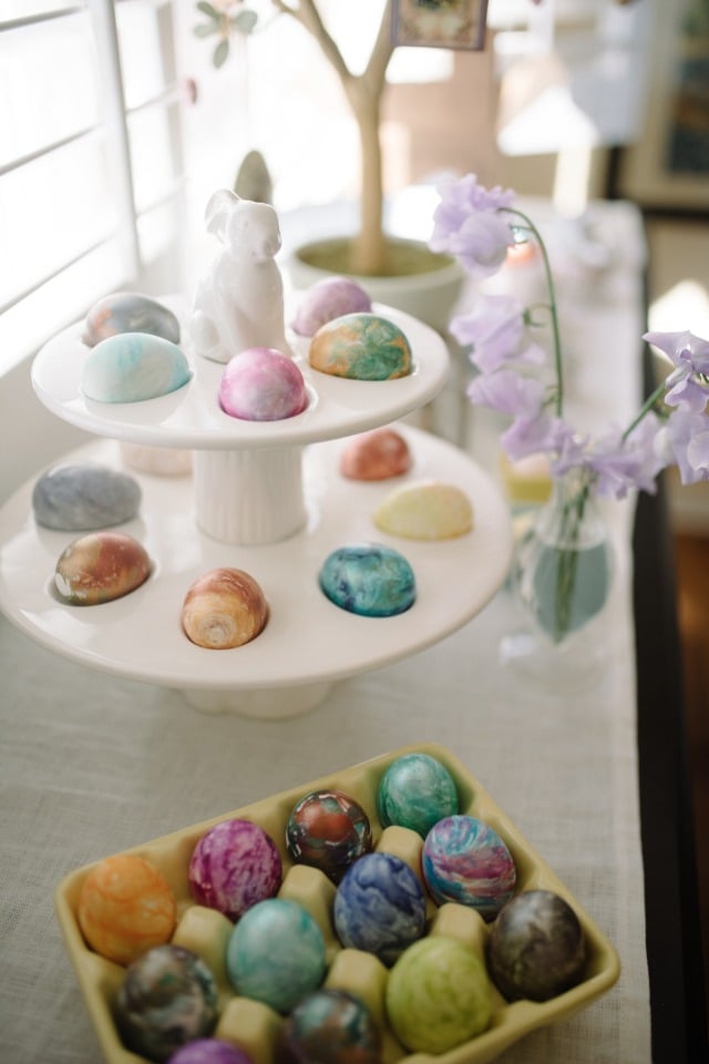 Water color easter eggs