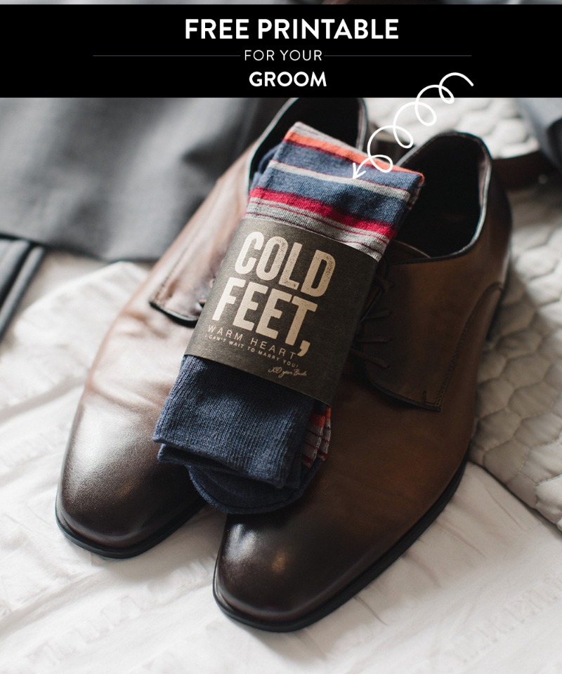 Free sock printable for your Groom