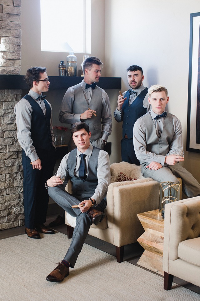 Groomsmen in their Generation Tux outfits