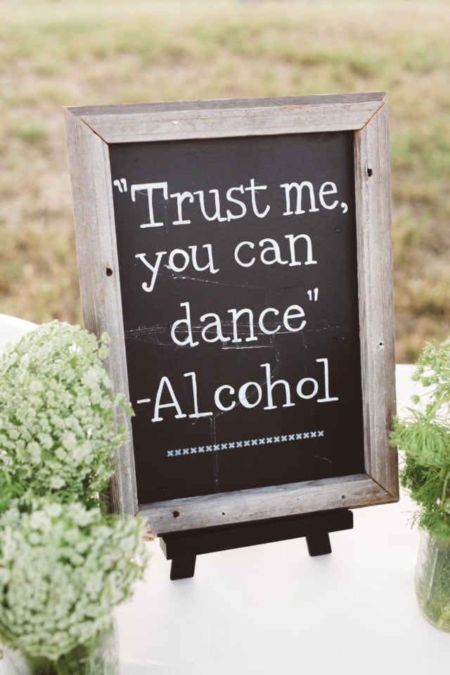 trust me you can dance wedding sign