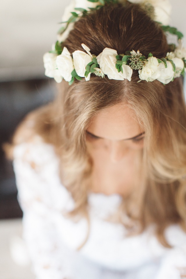 boho bride flower crown
