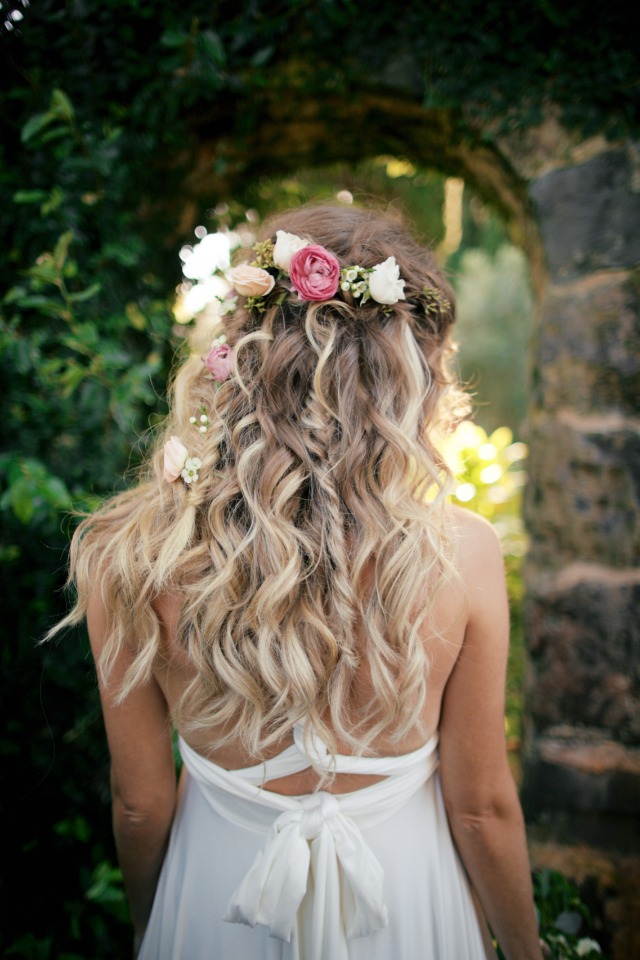 boho bridal hair style