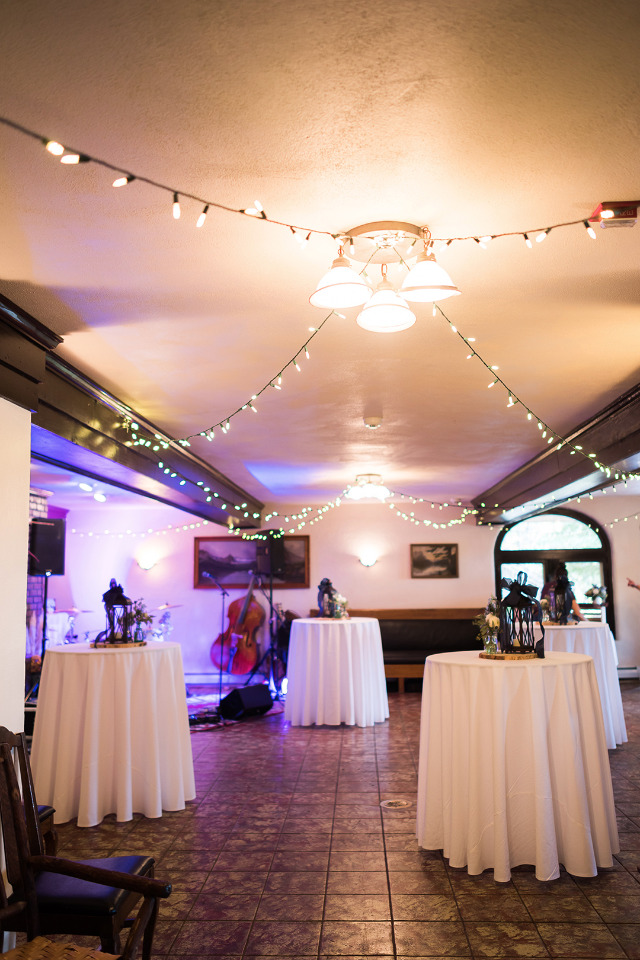 intimate indoor wedding reception
