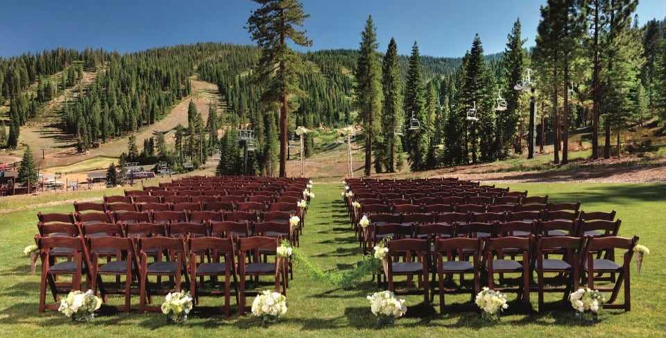 outdoor summer wedding venue at The Ritz-Carlton, Lake Tahoe