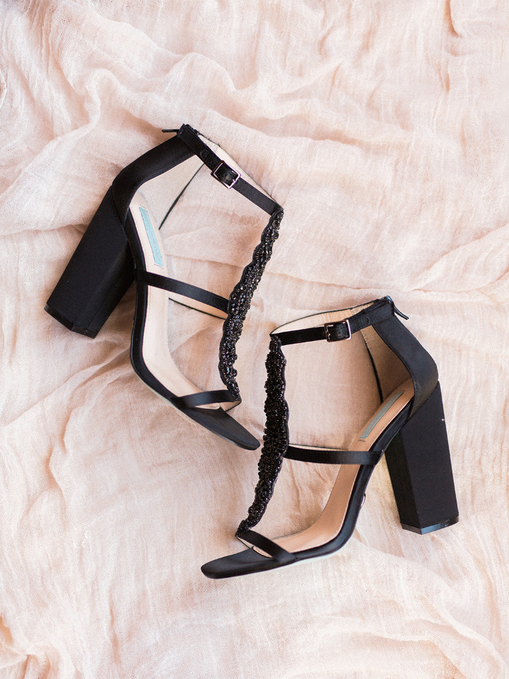 pretty black wedding heels