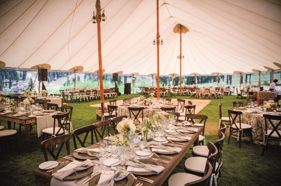 tent summer wedding venue at The Ritz-Carlton, Lake Tahoe