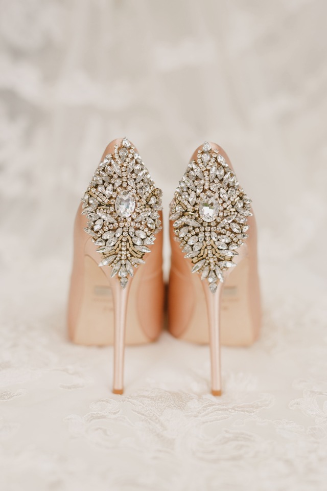 Add some sparkle with these heels from Badgley Mischka