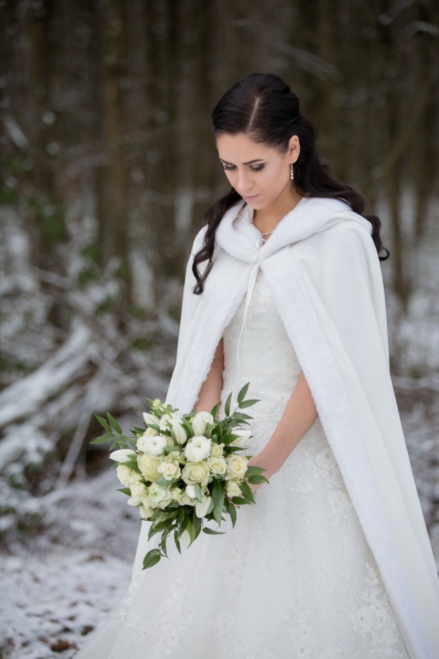 Winter bridal look