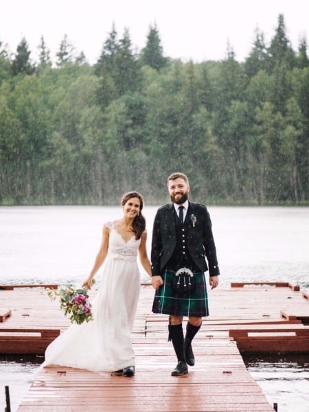 Rustic Chic Rainy Day Wedding in Canada With A Scottish Twist