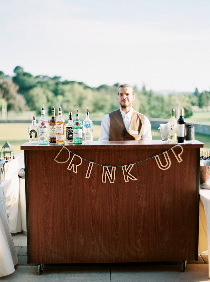 drink up wedding bar banner