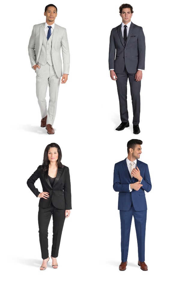 Stylish suite and tuxedo rentals for men and women from Stitch & Tie