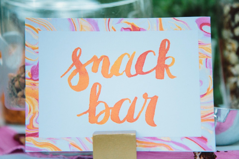 watercolor snack bar