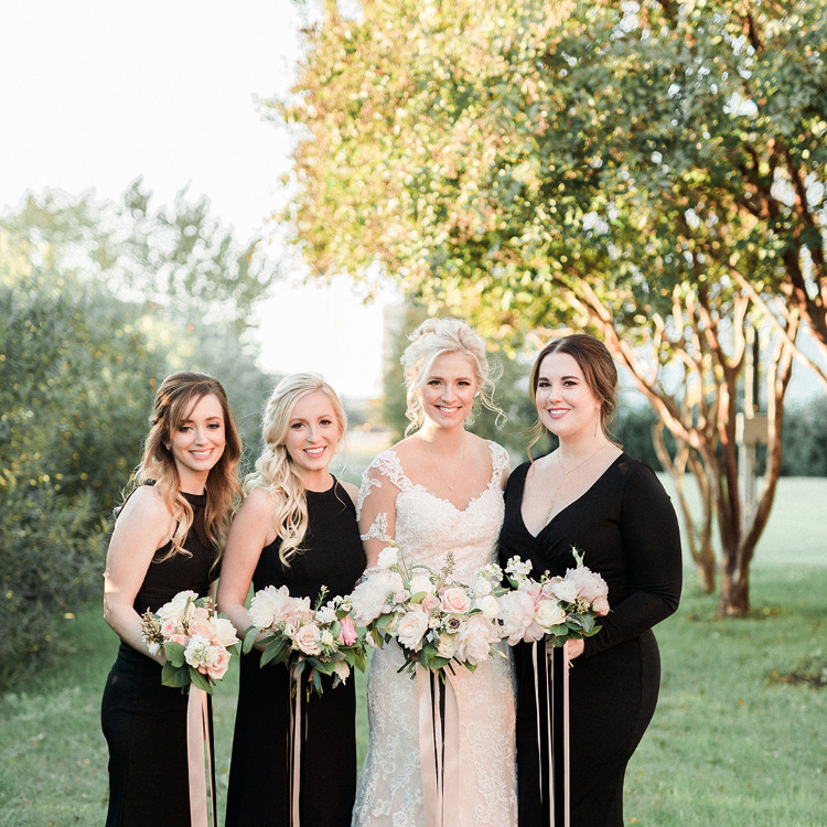 Timeless Elegance Texas Wedding In Shades Of Black, White, And Blush