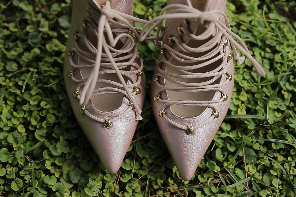 handwade lace up wedding shoes from KOKO