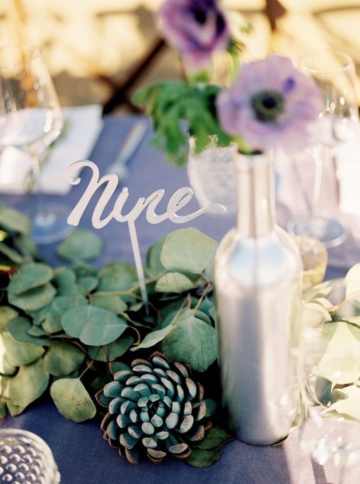 Pretty table number