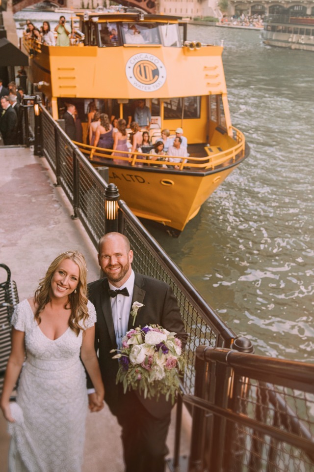 Take a water taxi to your reception