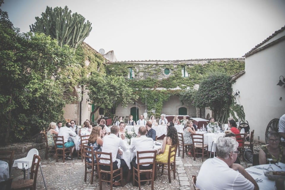 Outdoor reception in Italy