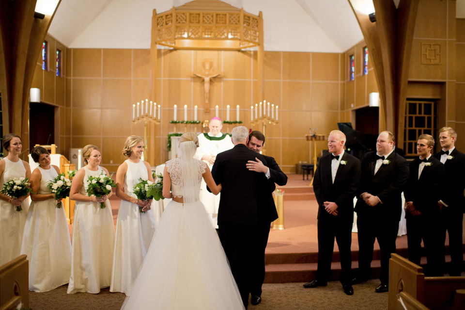 wedding ceremony in a chapel