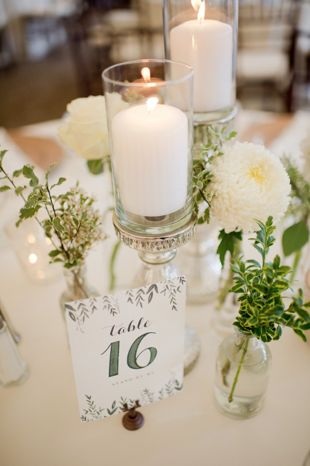 floral inspired wedding table numbers