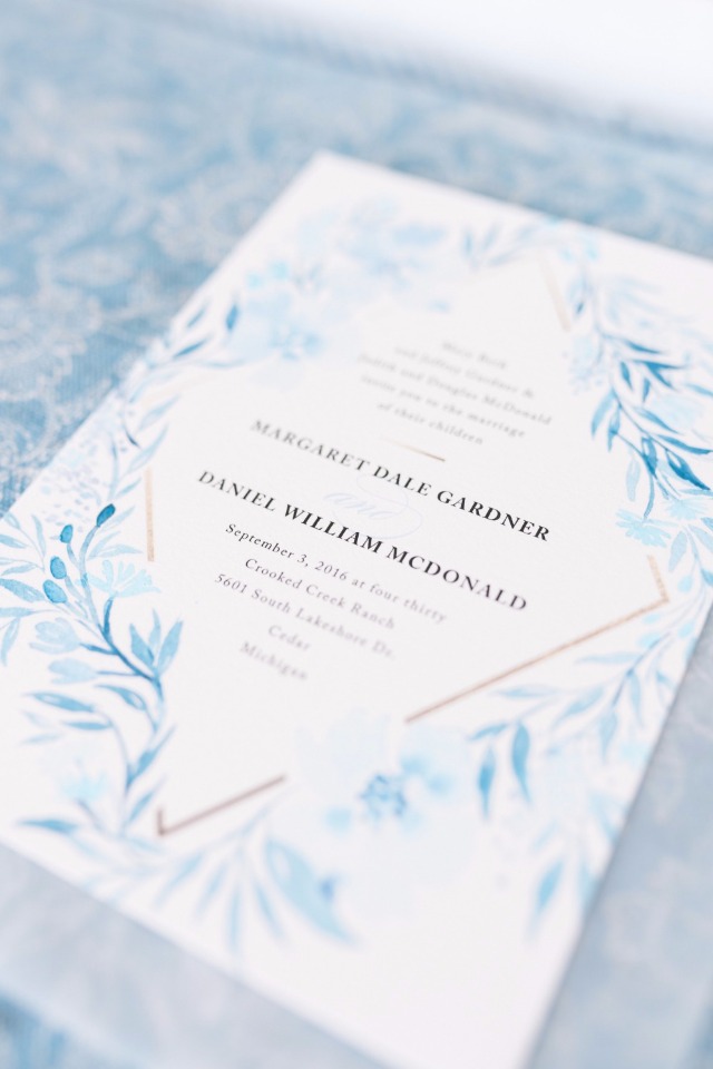 Minted Wedding Invitations Poetic Blue Suite