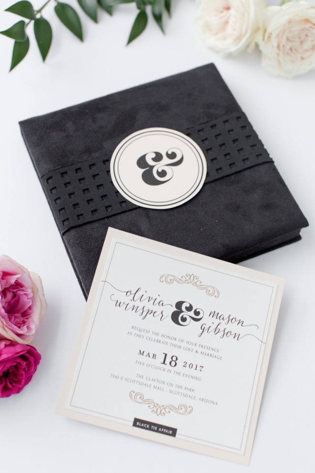 modernly classic wedding invitation