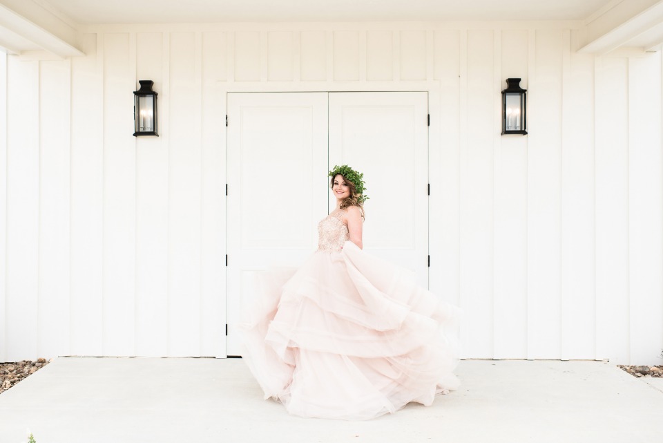 doing a little twirling in this gorgeous Martina Liana wedding dress