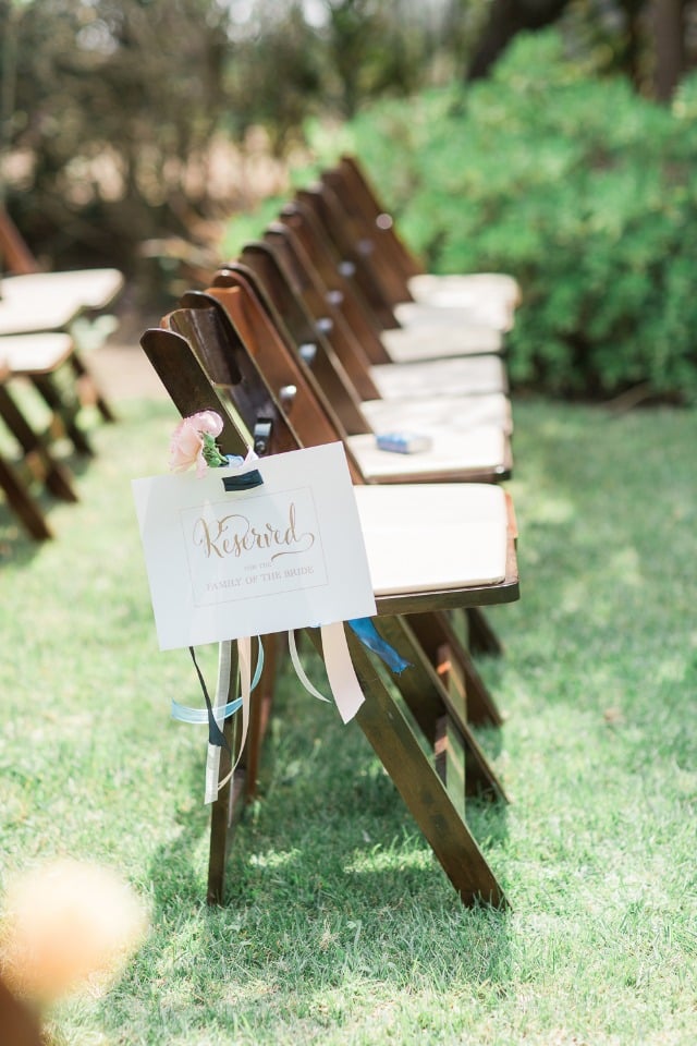 reserved wedding seats