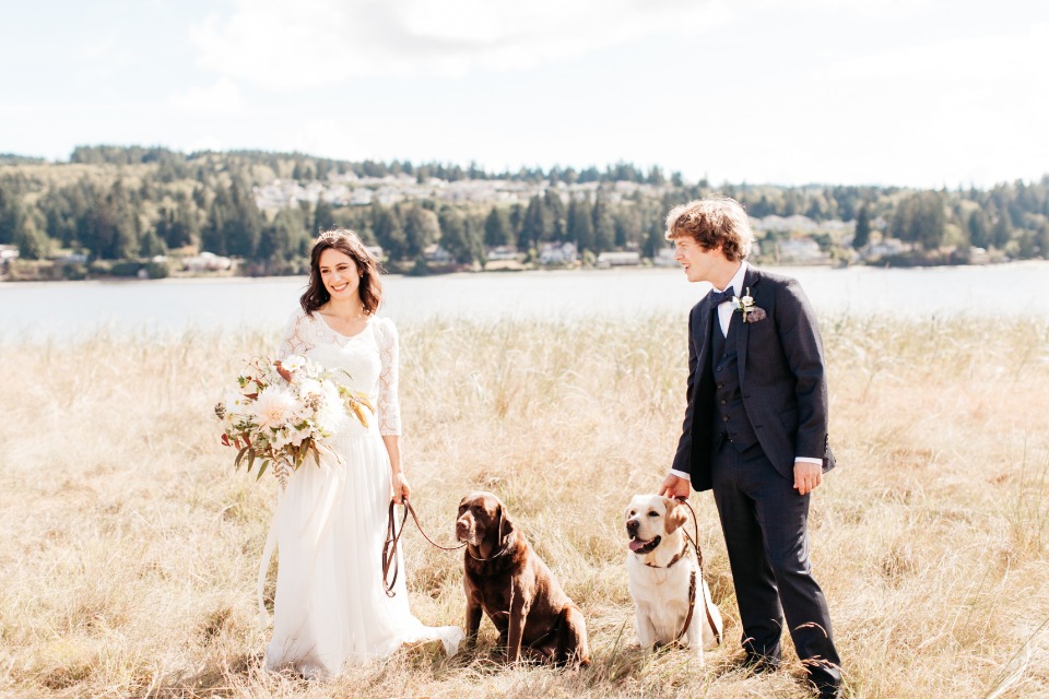 Always include you furry friends on your wedding day