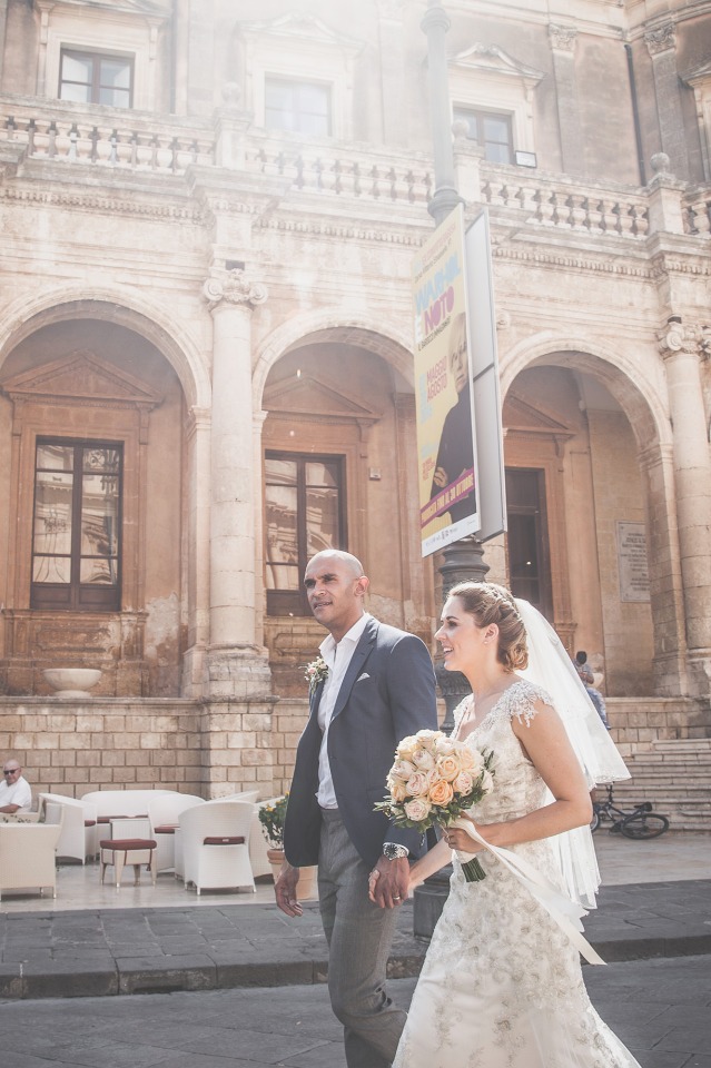 Just married walk through Sicily