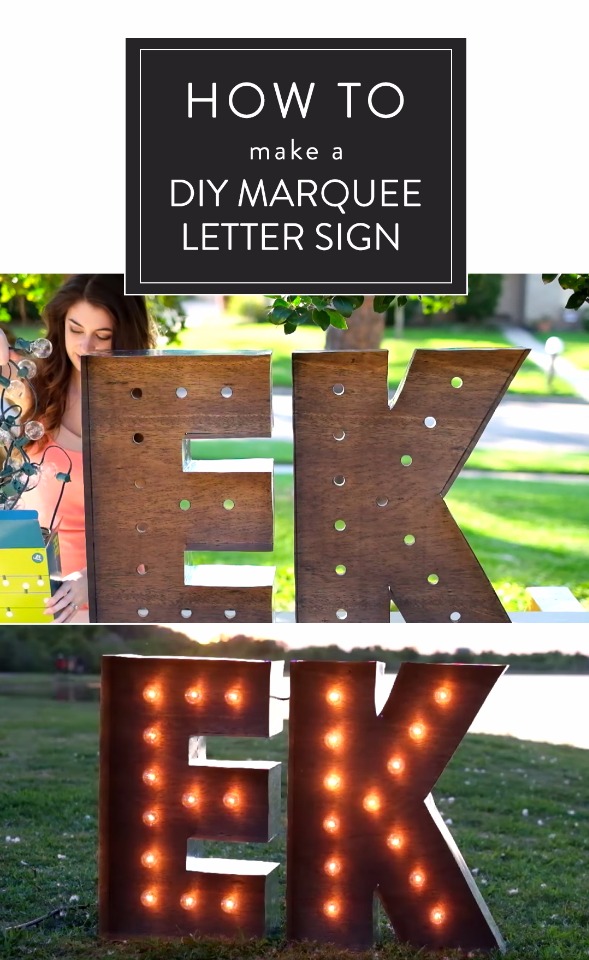 DIY Marquee Letter Sign