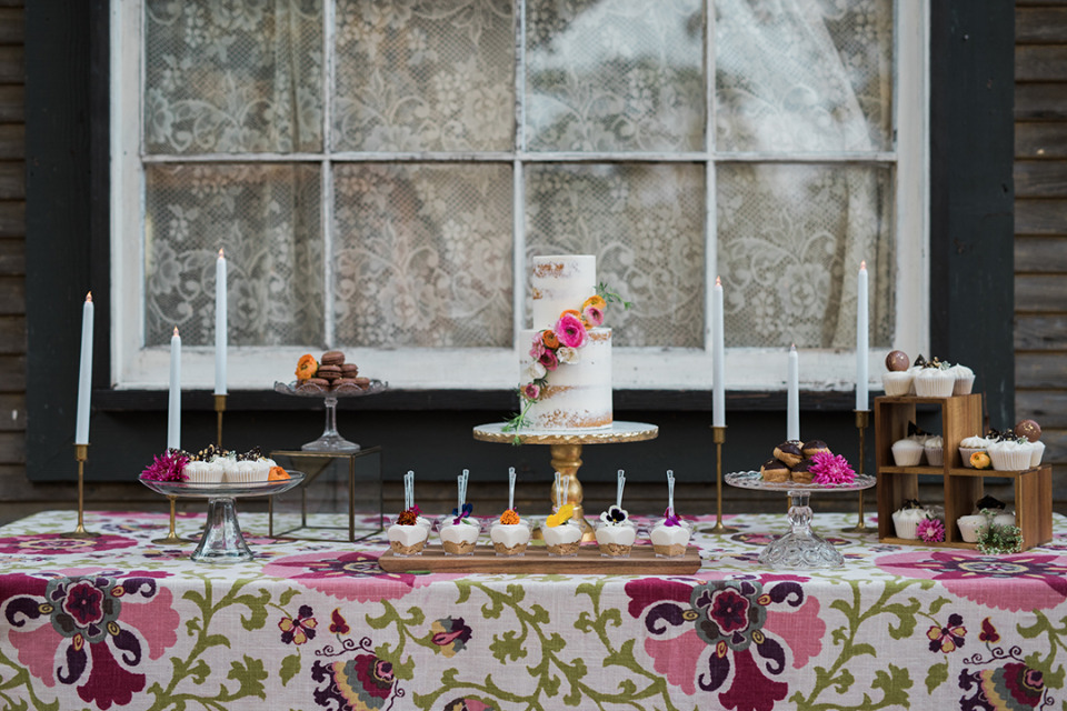scrumptious wedding dessert table