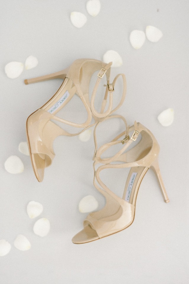 Nude Jimmy Choo pumps for the bride