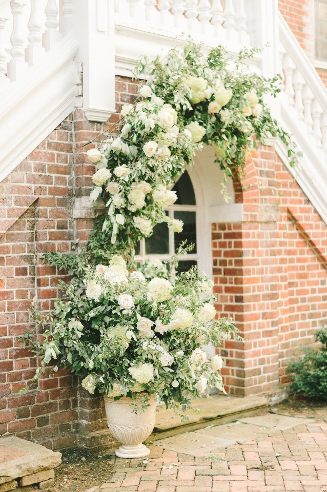 Over the top ceremony florals