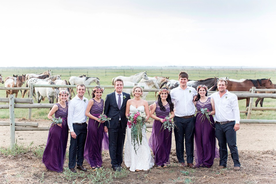 ranch wedding party style