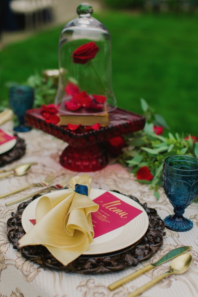 Beauty and the Beast inspired sweetheart table