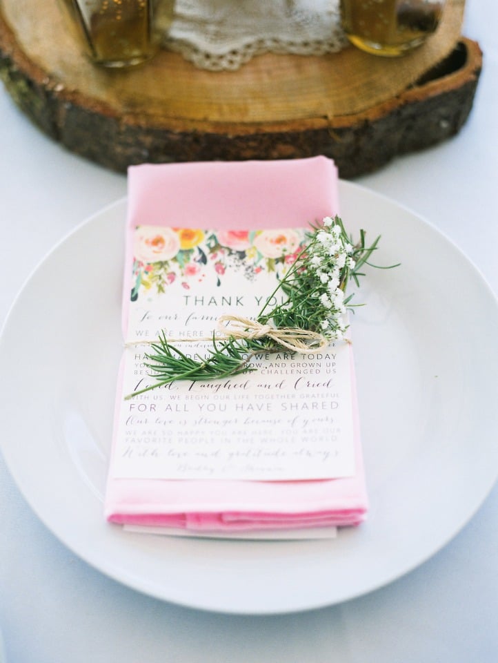 Pink place setting