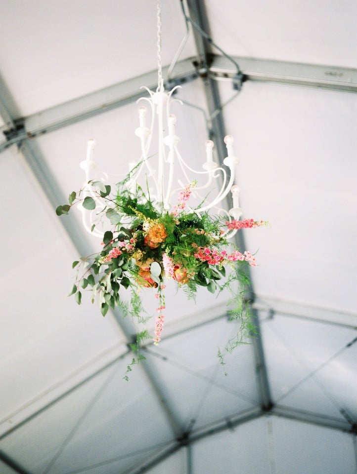 Floral chandelier decor