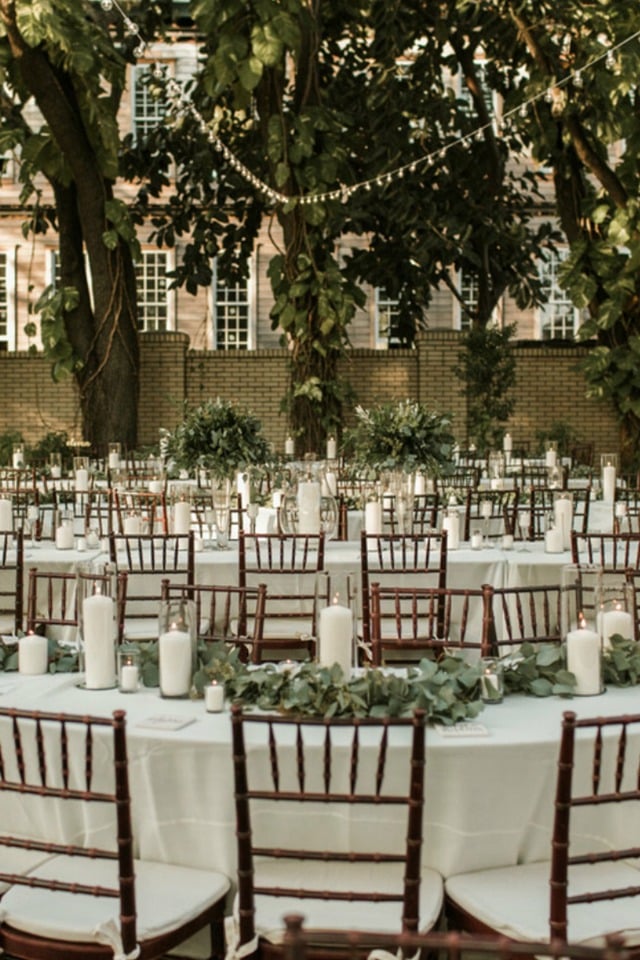 family style wedding reception seating