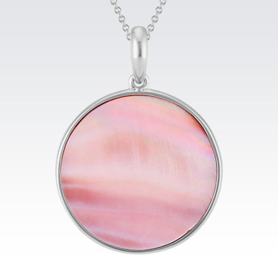 Mother of Pearl Circle Pendant. Super pretty gift for Mother's Day