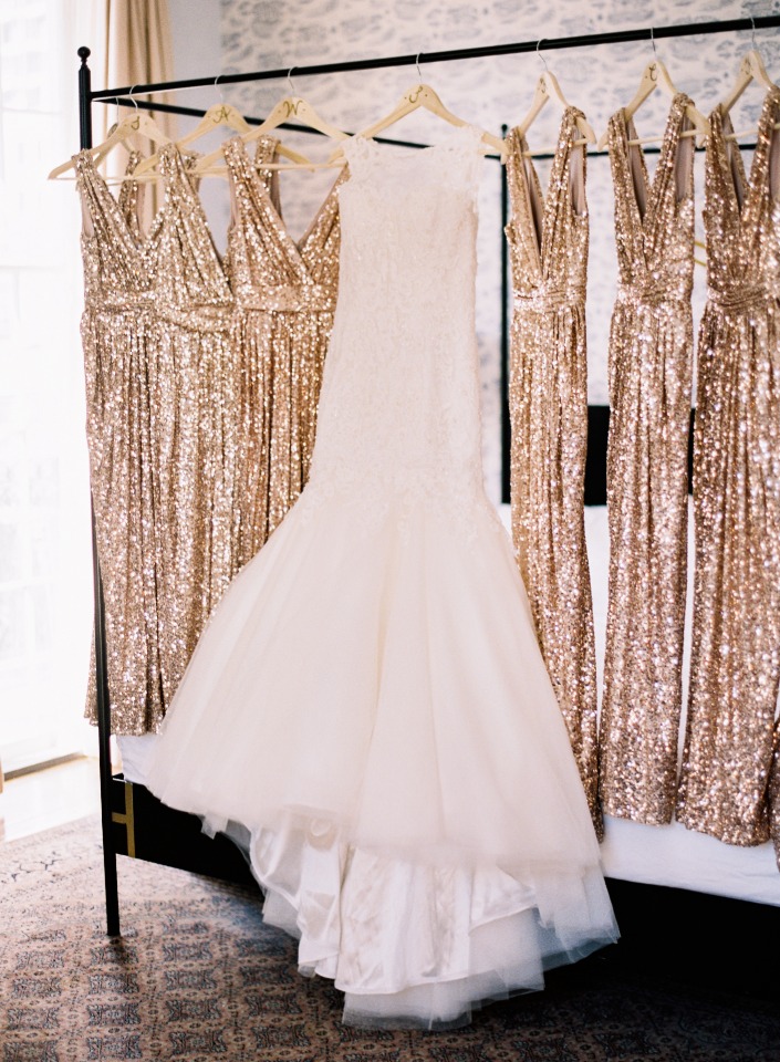 Spakly rose gold dresses