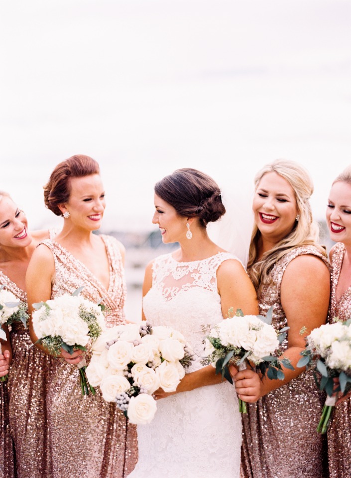 Stylish bridesmaids