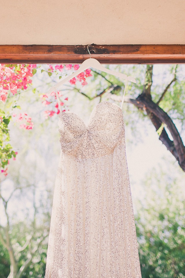 Sparkly wedding dress from Sarah Seven