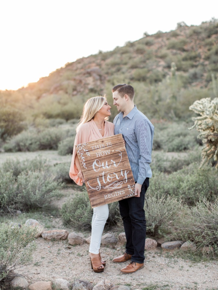 Cute sign for your engagement shoot
