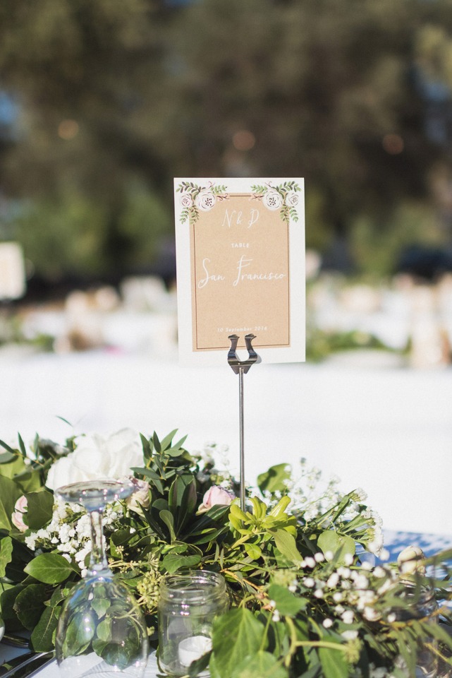 wedding table number
