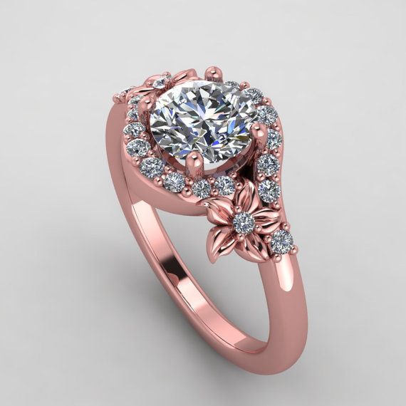 custom rose gold engagement ring