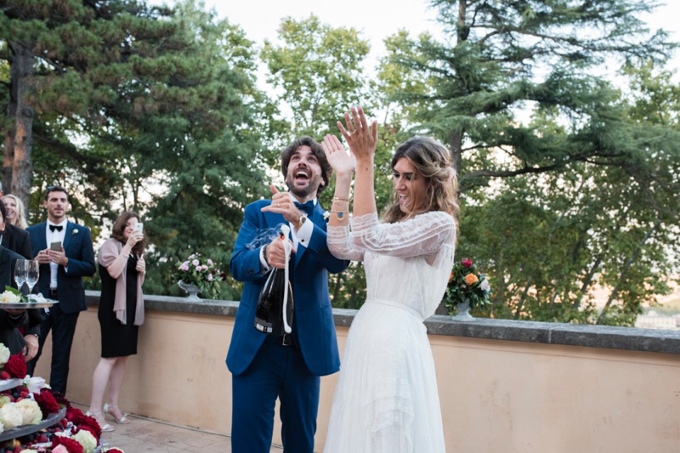 Pop the champagne and celebrate this beautiful Rome wedding