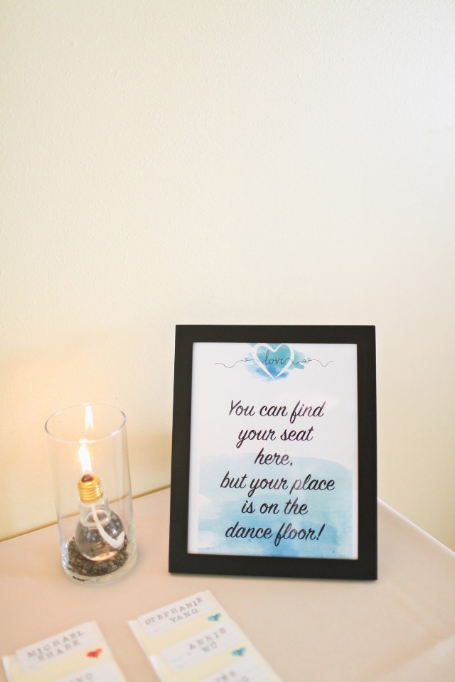 find your seat wedding sign