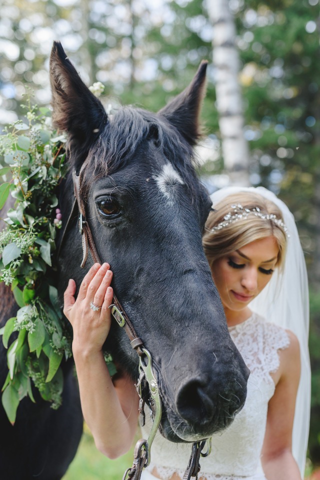 a bride and her horse