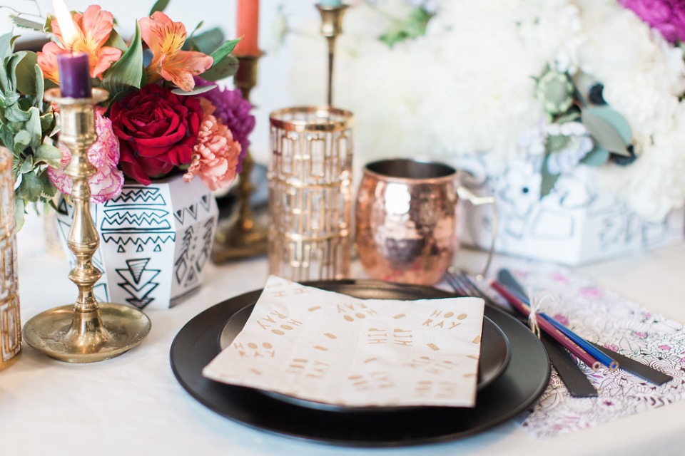 Eclectic table decor