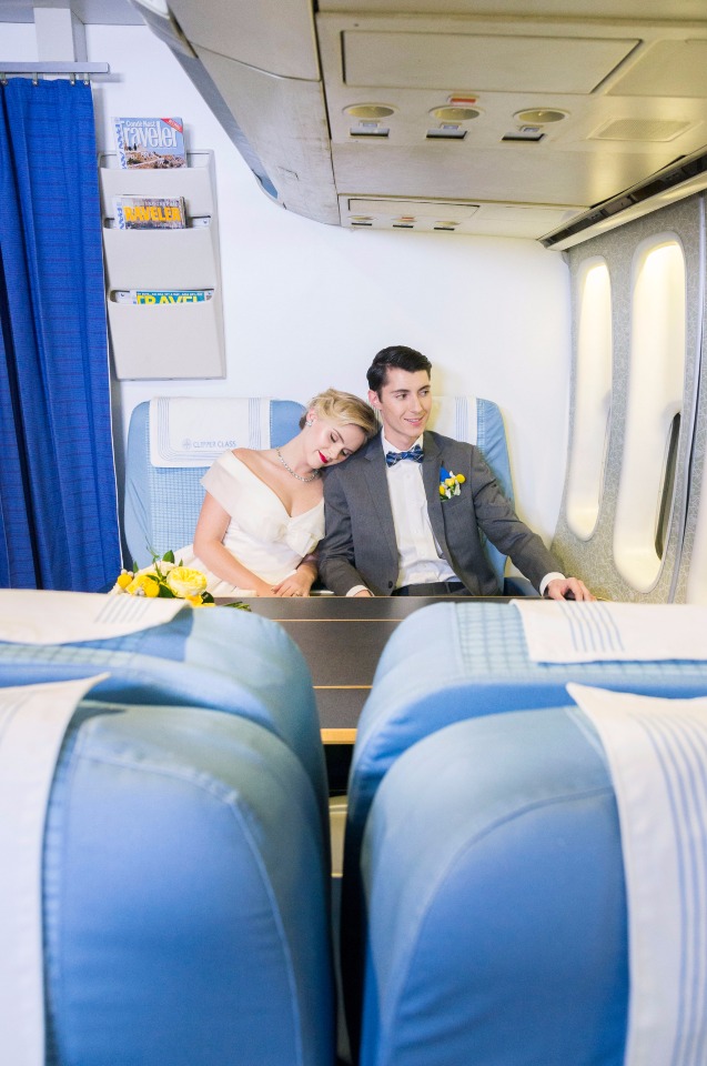 vintage jet setters wedding idea